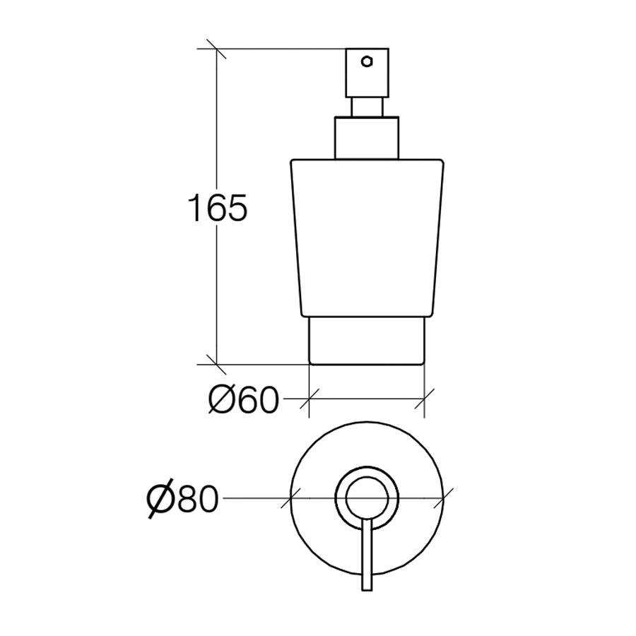 Dosasapone manuale 300 ml Napie di Lineabeta in Porcellana