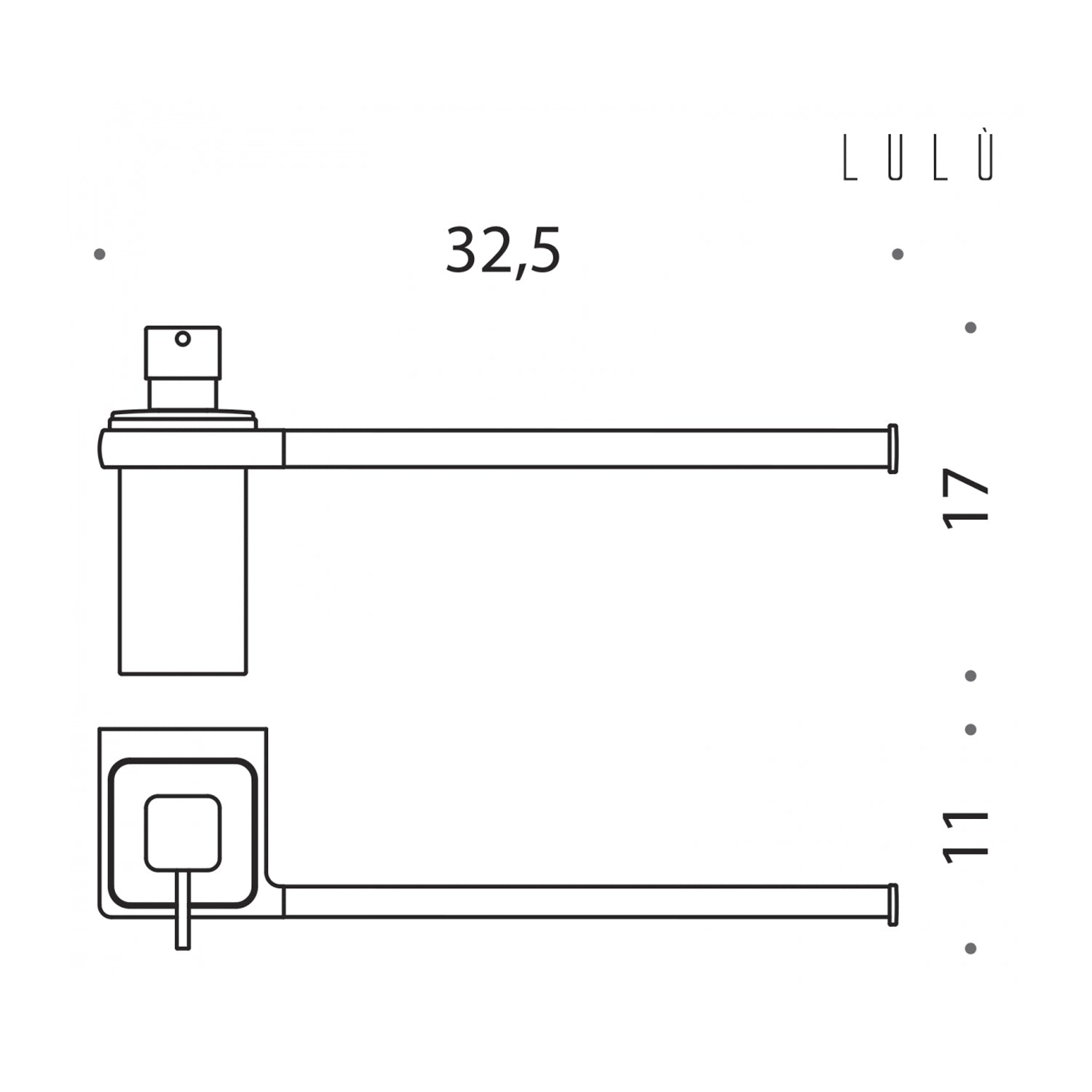 Spandisapone con porta salvietta per bidet in ottone LulÃ¹ di Colombo Design