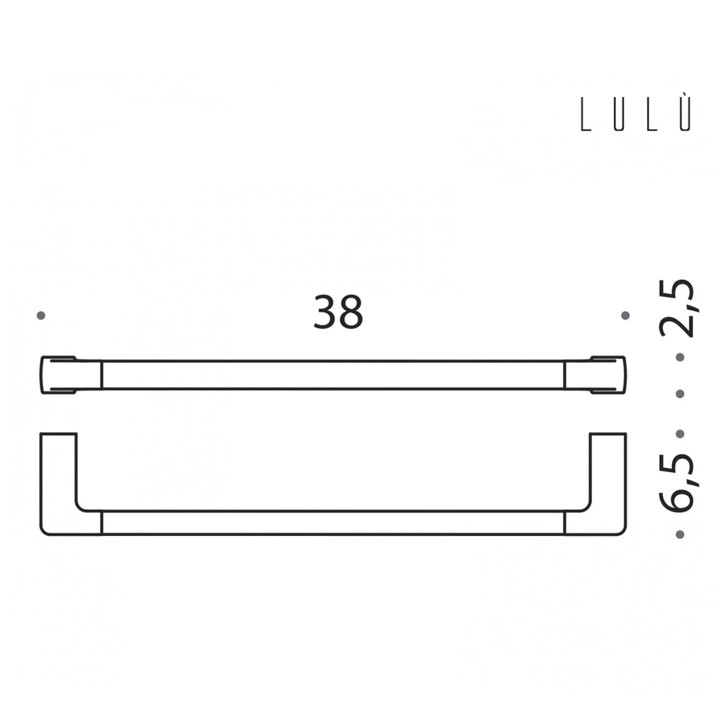 Porta salvietta 38cm in ottone collezione LulÃ¹ di Colombo Design