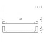 Porta salvietta 38cm in ottone collezione LulÃ¹ di Colombo Design