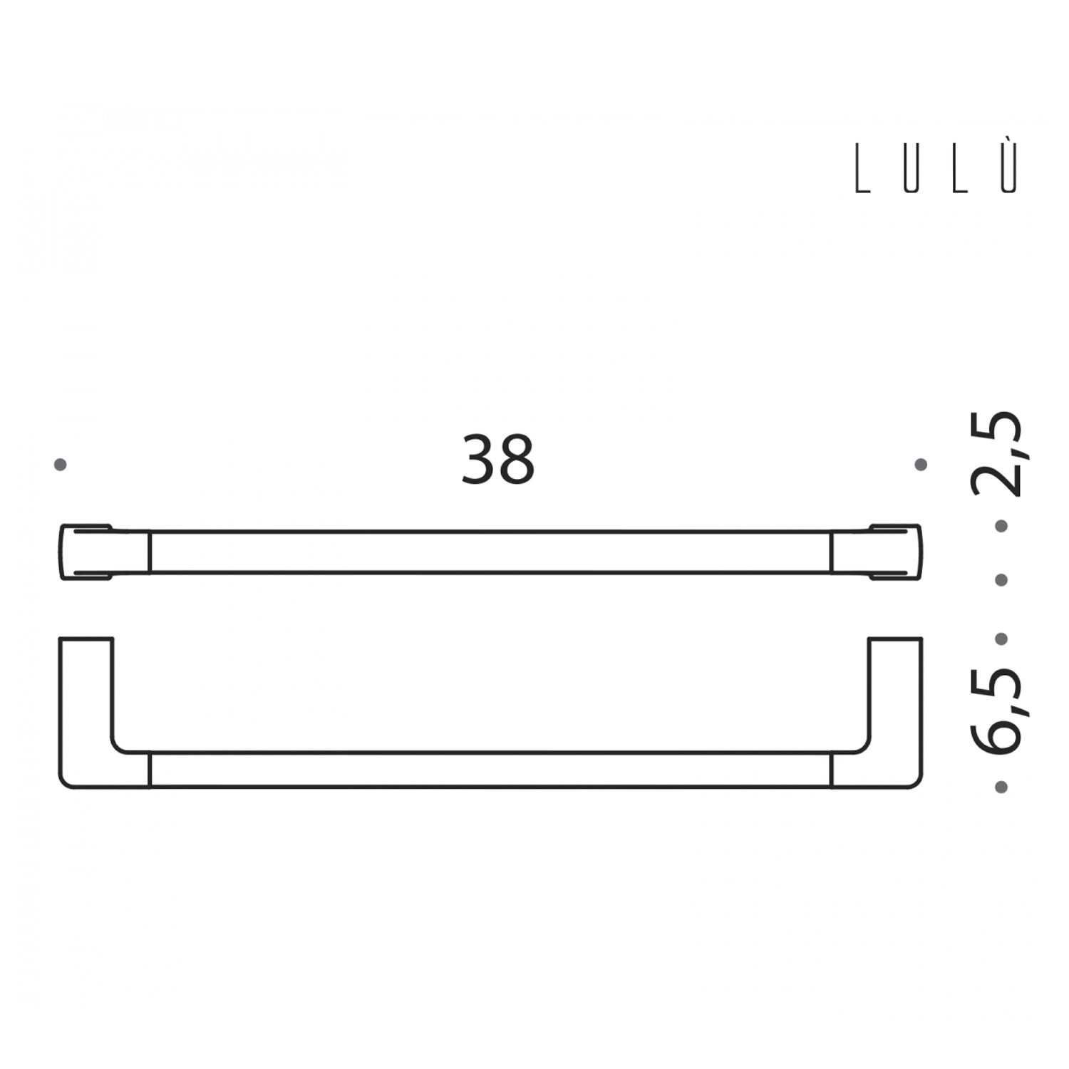 Porta salvietta 38cm in ottone collezione LulÃ¹ di Colombo Design