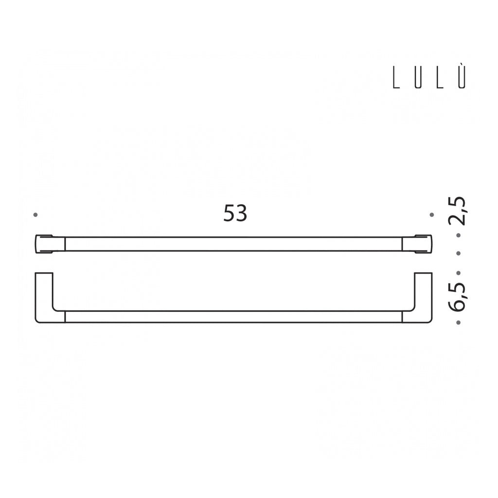 Porta salvietta 53cm in ottone collezione LulÃ¹ di Colombo Design