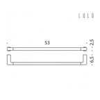 Porta salvietta 53cm in ottone collezione LulÃ¹ di Colombo Design