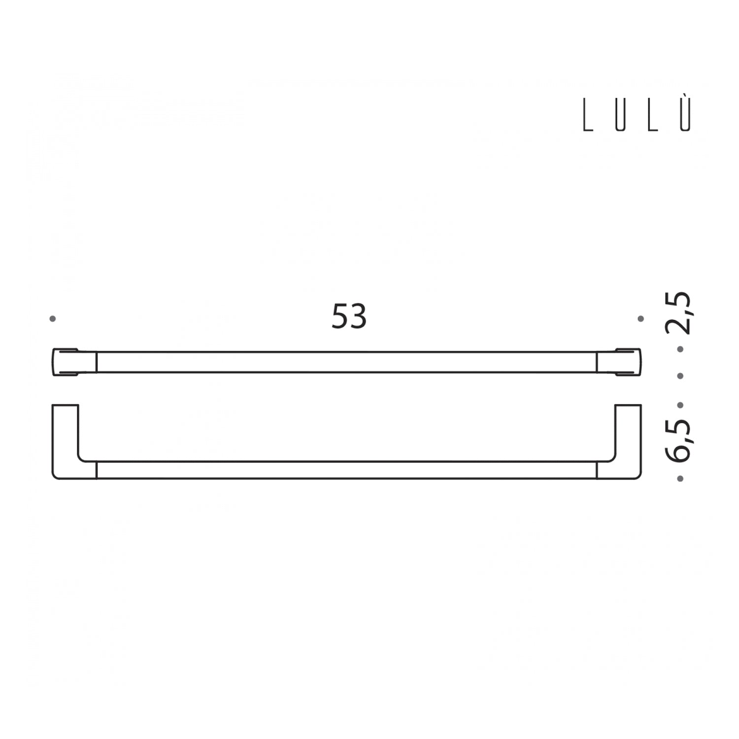 Porta salvietta 53cm in ottone collezione LulÃ¹ di Colombo Design