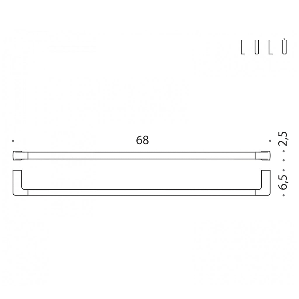 Porta salvietta 68cm in ottone collezione LulÃ¹ di Colombo Design