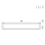 Porta salvietta 68cm in ottone collezione LulÃ¹ di Colombo Design