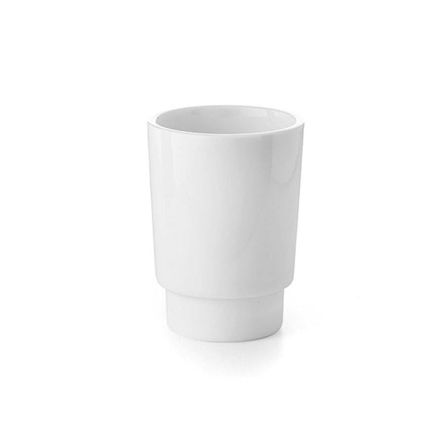 Bicchiere portaspazzolino Lineabeta Napie in Porcellana