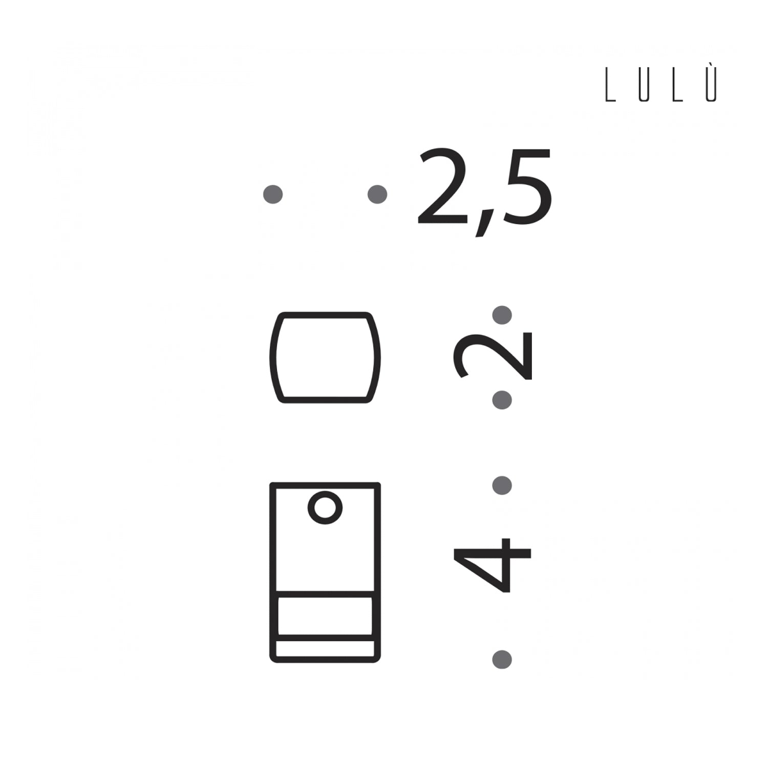 Appenditutto cubico in ottone collezione LulÃ¹ di Colombo Design