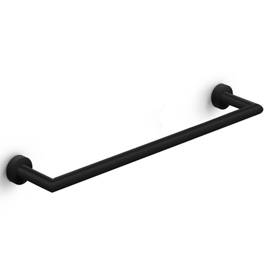 Porta asciugamani a muro di Lineabeta collezione Baketo in ottone verniciato Nero da cm 60