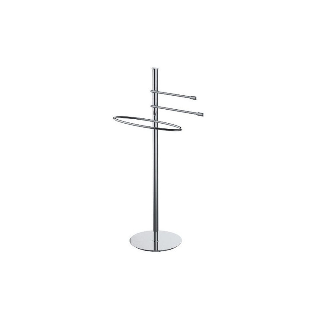 Piantana con 3 portasalviette in ottone cromato Isole di Colombo Design
