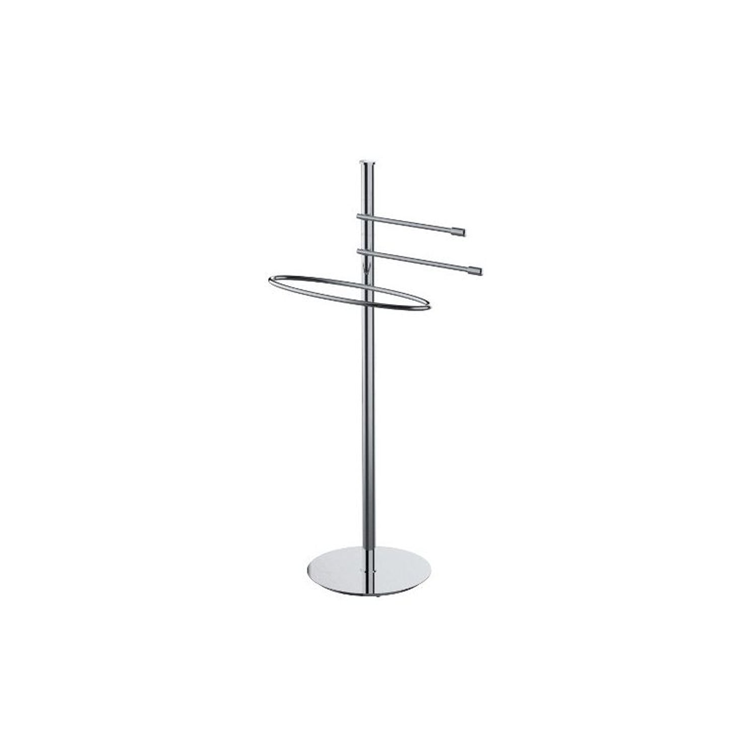 Piantana con 3 portasalviette in ottone cromato Isole di Colombo Design