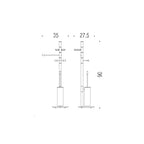 Piantana completa in ottone cromato Isole di Colombo Design