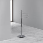 Piantana con 3 portasalviette in ottone cromato Isole di Colombo Design