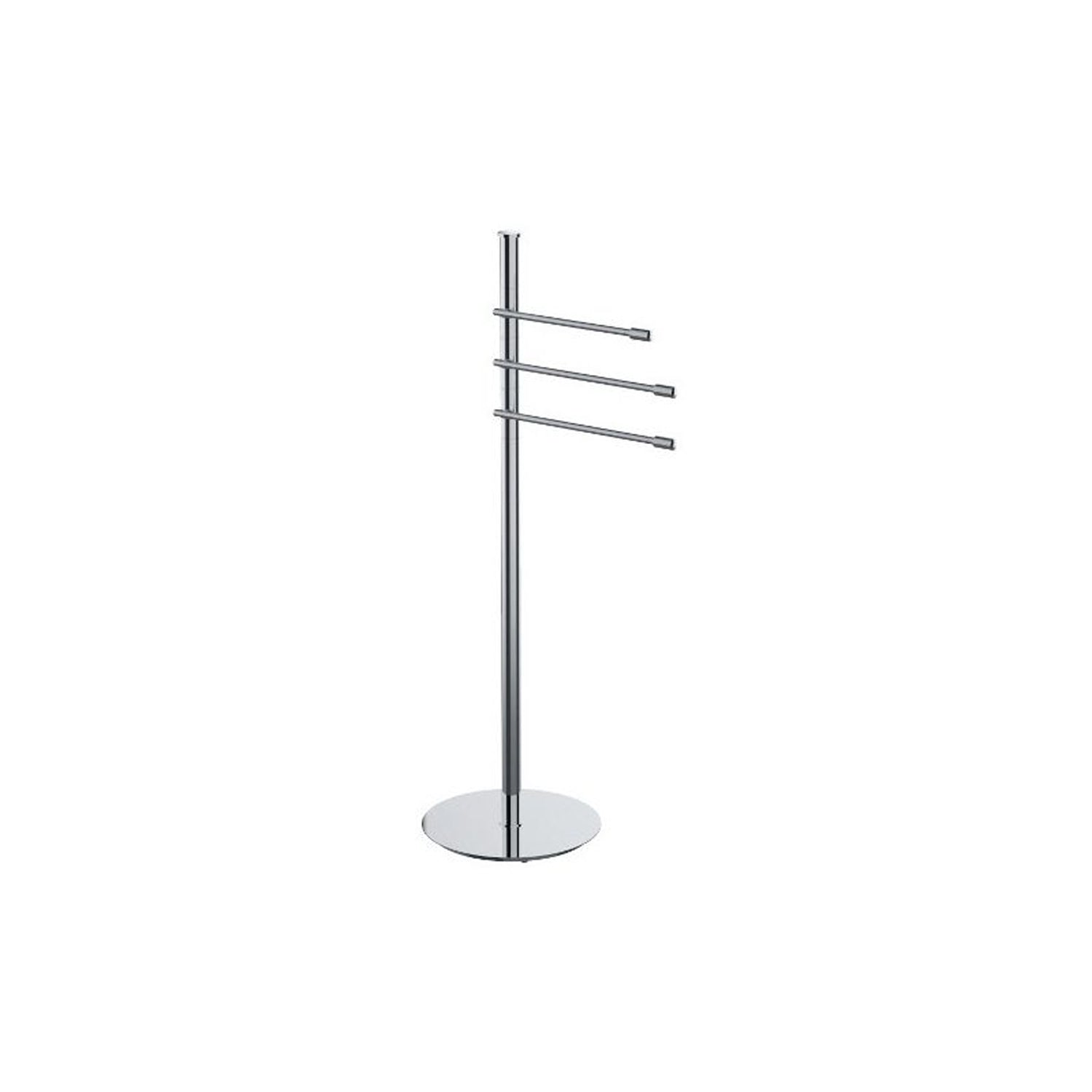 Piantana con 3 portasalviette in ottone cromato Isole di Colombo Design
