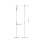 Piantana con 2 portasalviette e 2 appendini in ottone cromato Isole di Colombo Design