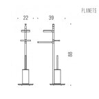 Piantana completo in ottone Planets di Colombo Design