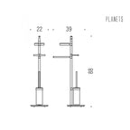 Piantana completo in ottone e vetro acidato Planets di Colombo Design