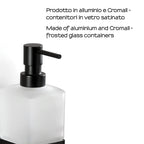 Dosasapone a parete di Gedy serie Lounge con erogatore in Ottone - Nero Matt