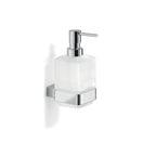 Dispenser Sapone a parete di Gedy serie Lounge con erogatore in Ottone - Cromato