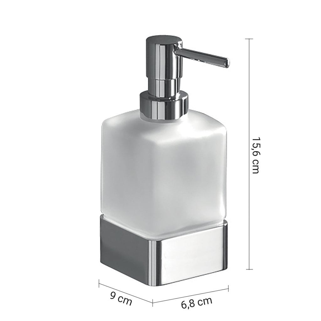 Dosasapone da appoggio con erogatore in Ottone Gedy serie Lounge - Cromato