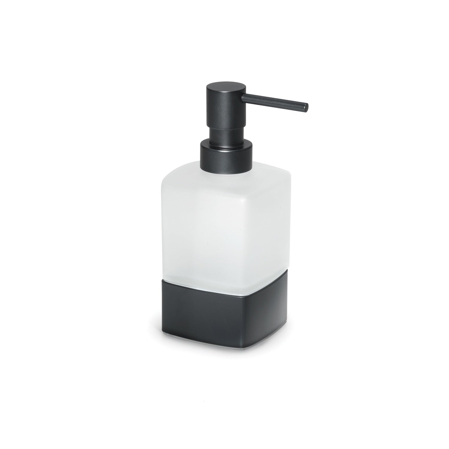 Dispenser sapone da appoggio con erogatore in Ottone Gedy serie Lounge - Nero Matt