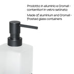 Dispenser sapone da appoggio con erogatore in Ottone Gedy serie Lounge - Nero Matt