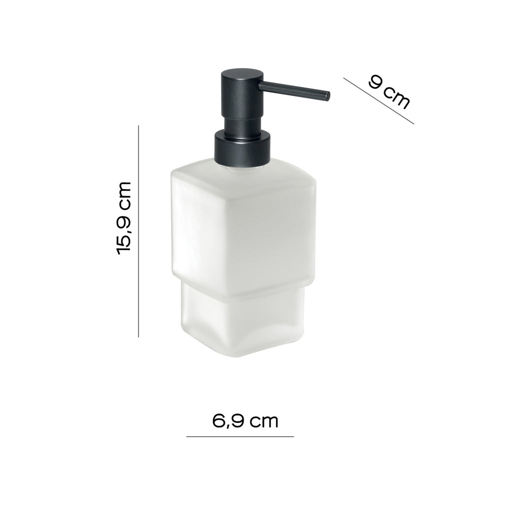 Dosasapone con erogatore in ottone Gedy serie Lounge - Satinato Nero