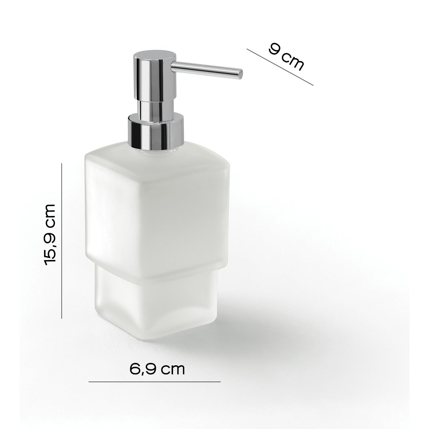 Dosasapone con erogatore in ottone Gedy serie Lounge - Satinato Cromo