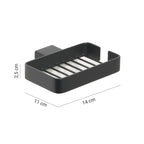 Portaoggetti doccia a parete Gedy serie Lounge - Nero Matt