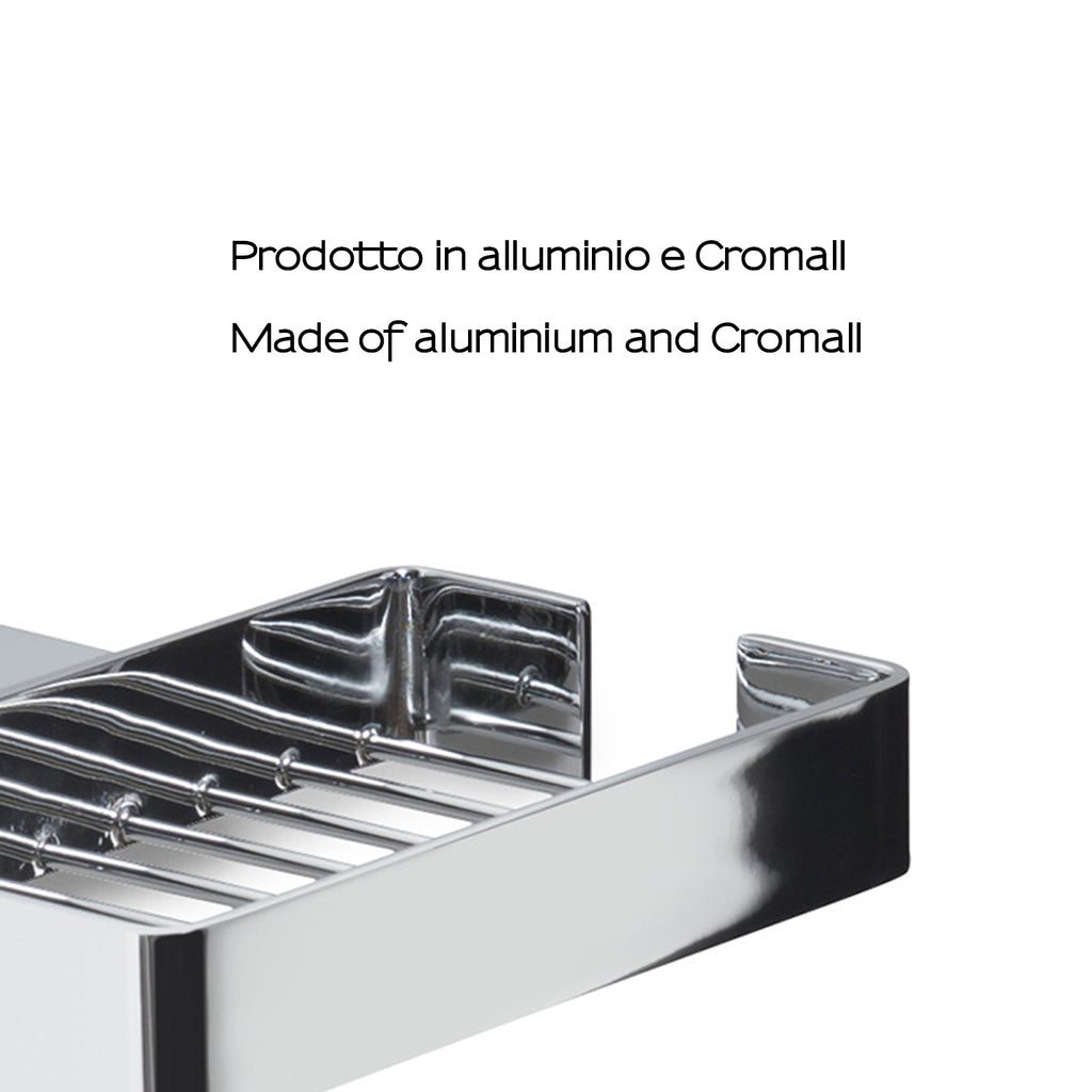 Portaoggetti doccia a parete Gedy serie Lounge - Cromato