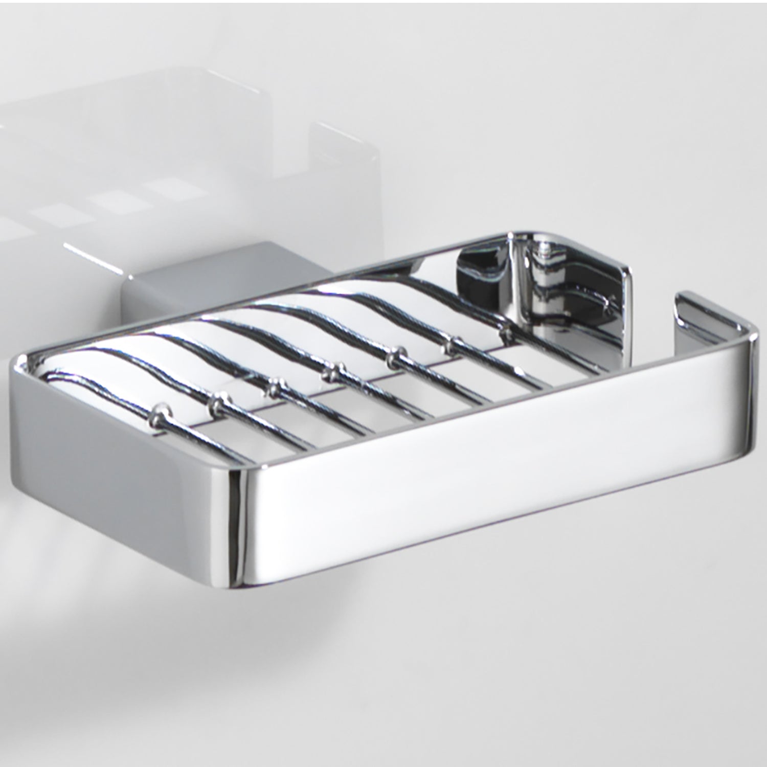 Portaoggetti doccia a parete Gedy serie Lounge - Cromato