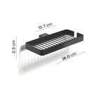 Portaoggetti doccia doppio a parete Gedy serie Lounge - Nero Matt