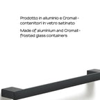 Portasalviette a parete Gedy serie Lounge 30 cm - Nero Matt