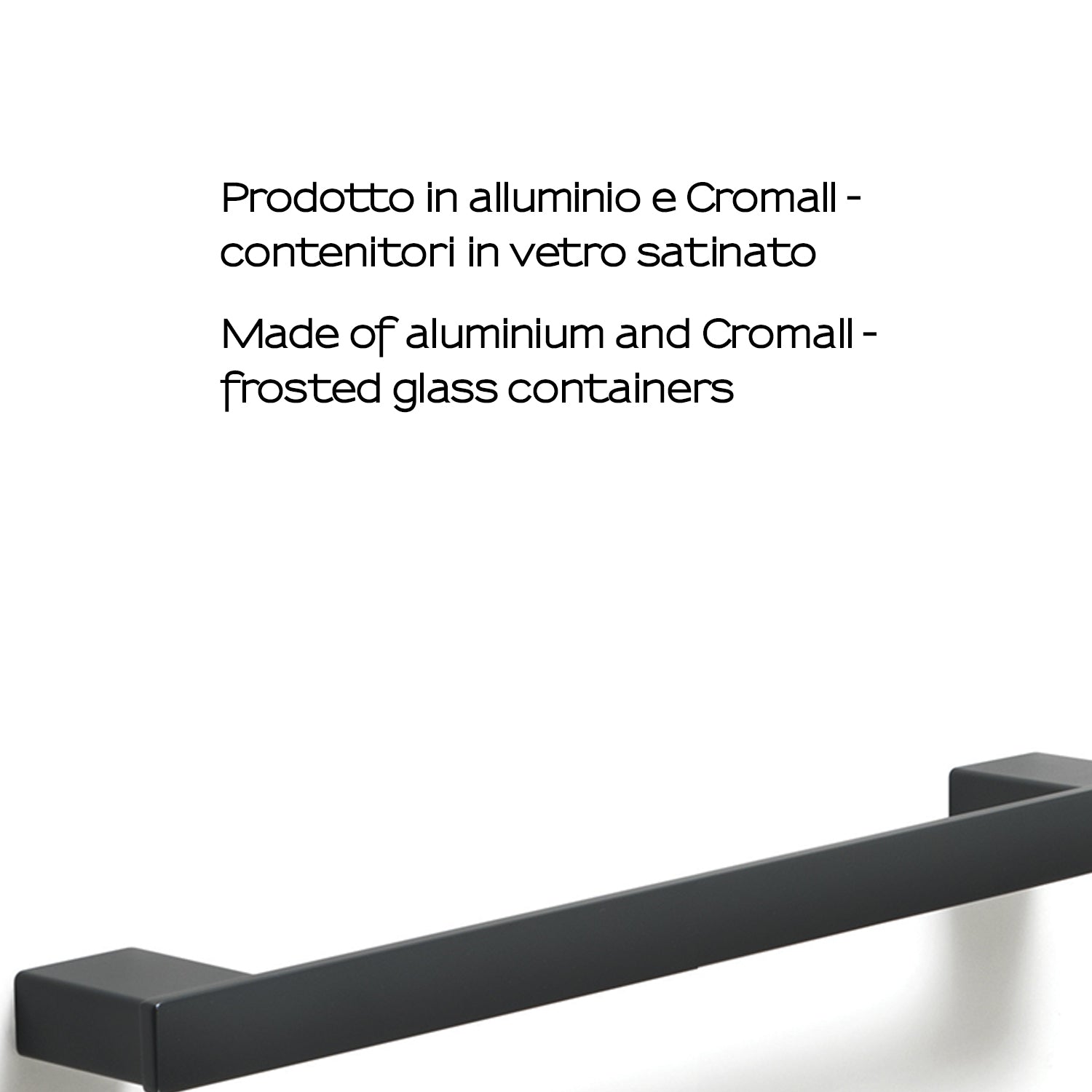 Portasalviette a parete Gedy serie Lounge 30 cm - Nero Matt