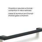 Portasalviette a parete Gedy serie Lounge 45 cm - Nero Matt