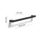 Portasalviette a parete Gedy serie Lounge 45 cm - Nero Matt