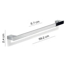 Portasalviette a parete Gedy serie Lounge 60 cm - Cromato