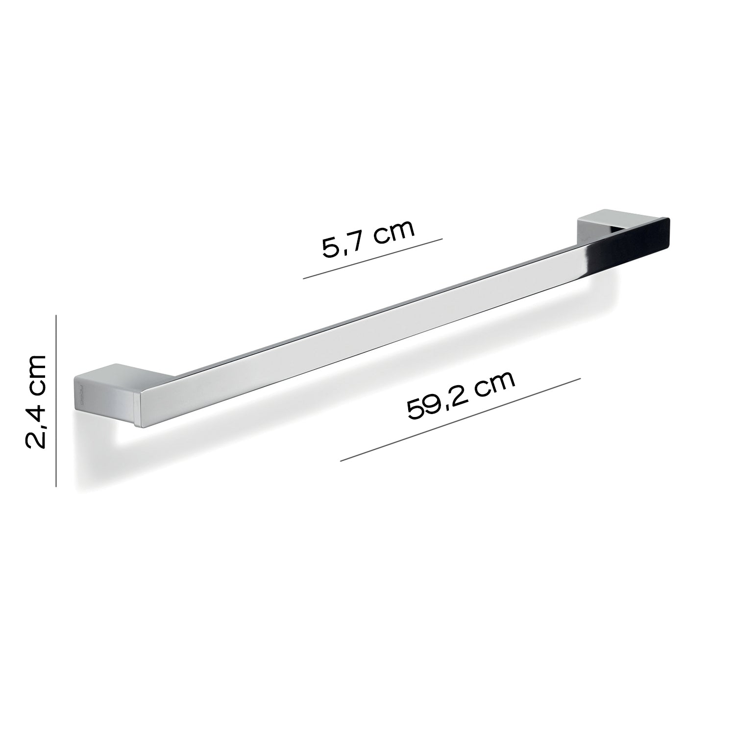 Portasalviette a parete Gedy serie Lounge 60 cm - Cromato