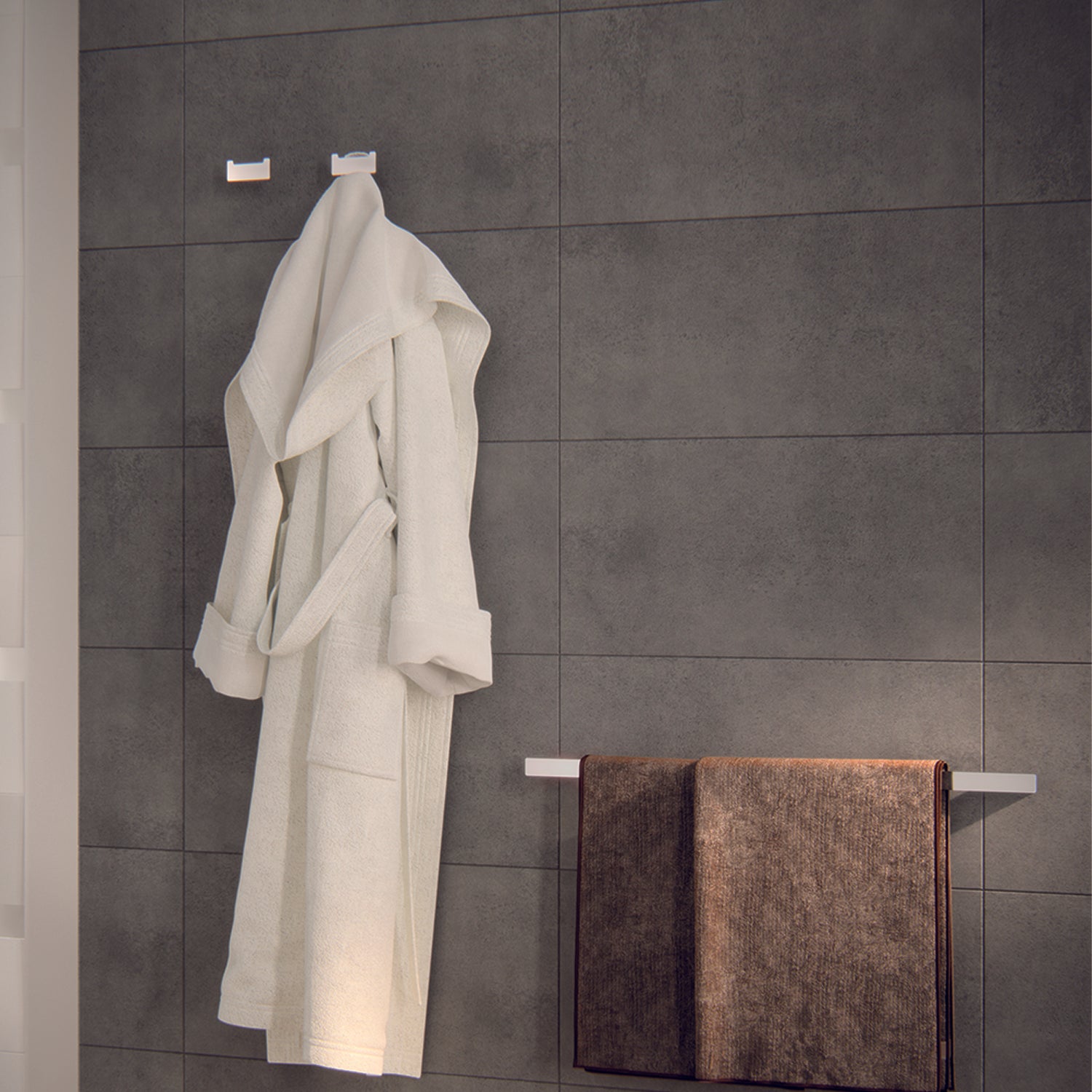 Portasalviette a parete Gedy serie Lounge 60 cm - Cromato