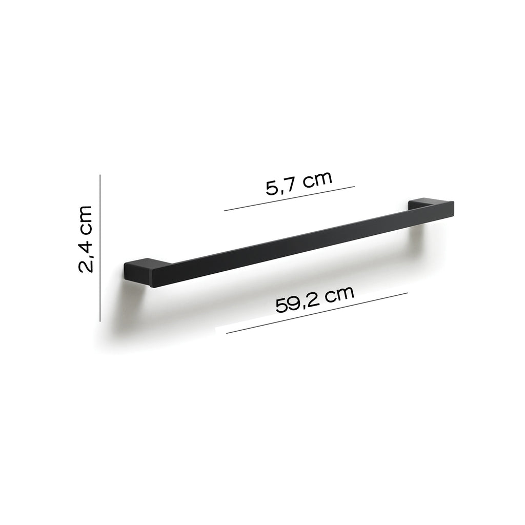 Portasalviette a parete Gedy serie Lounge 60 cm - Nero Matt