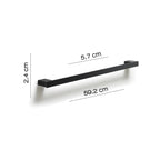 Portasalviette a parete Gedy serie Lounge 60 cm - Nero Matt