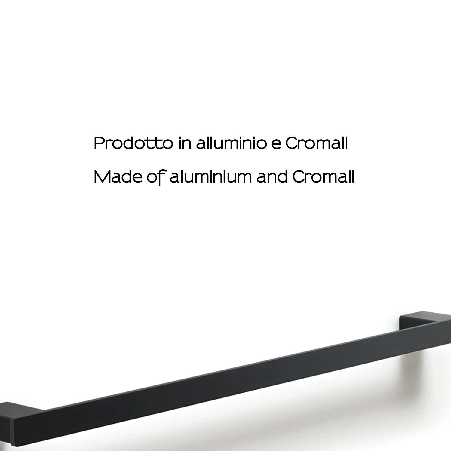 Portasalviette a parete Gedy serie Lounge 60 cm - Nero Matt