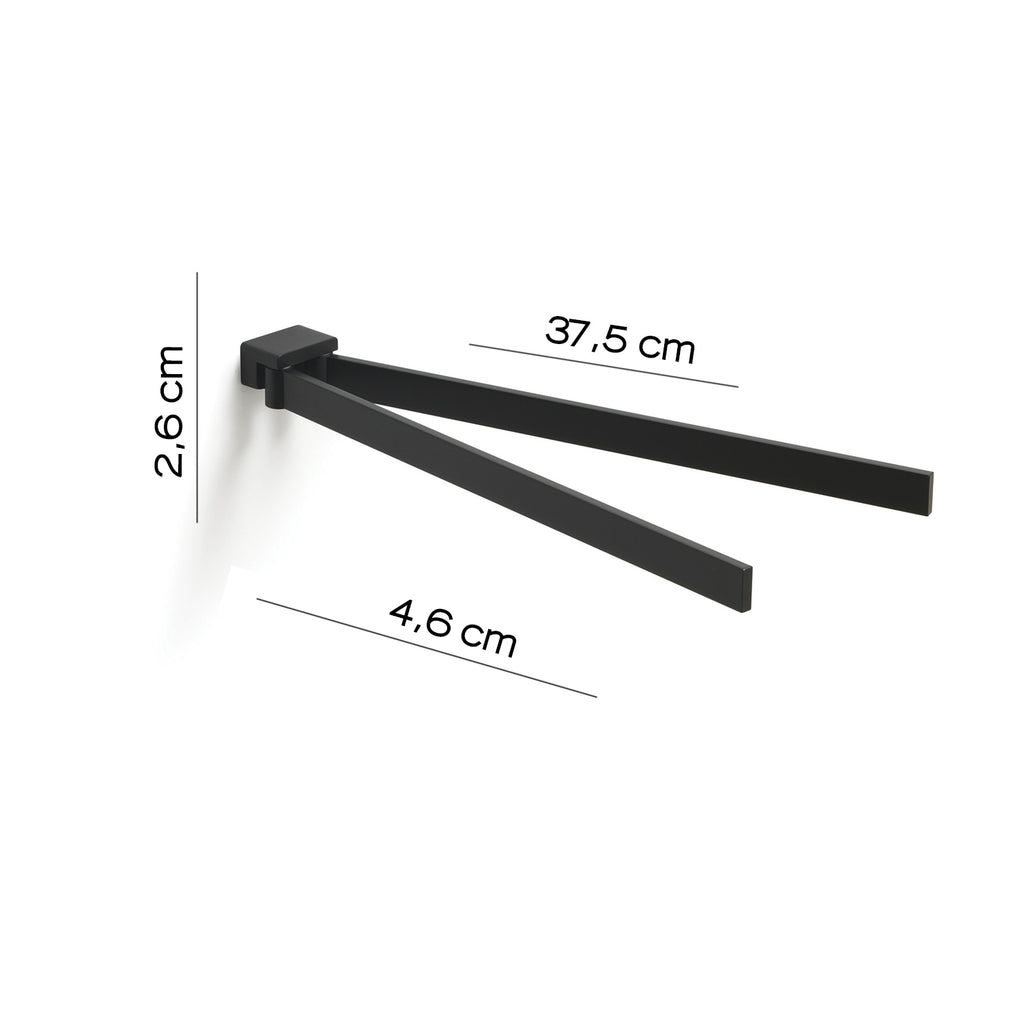 Portasalviette a snodo Gedy serie Lounge - Nero Matt