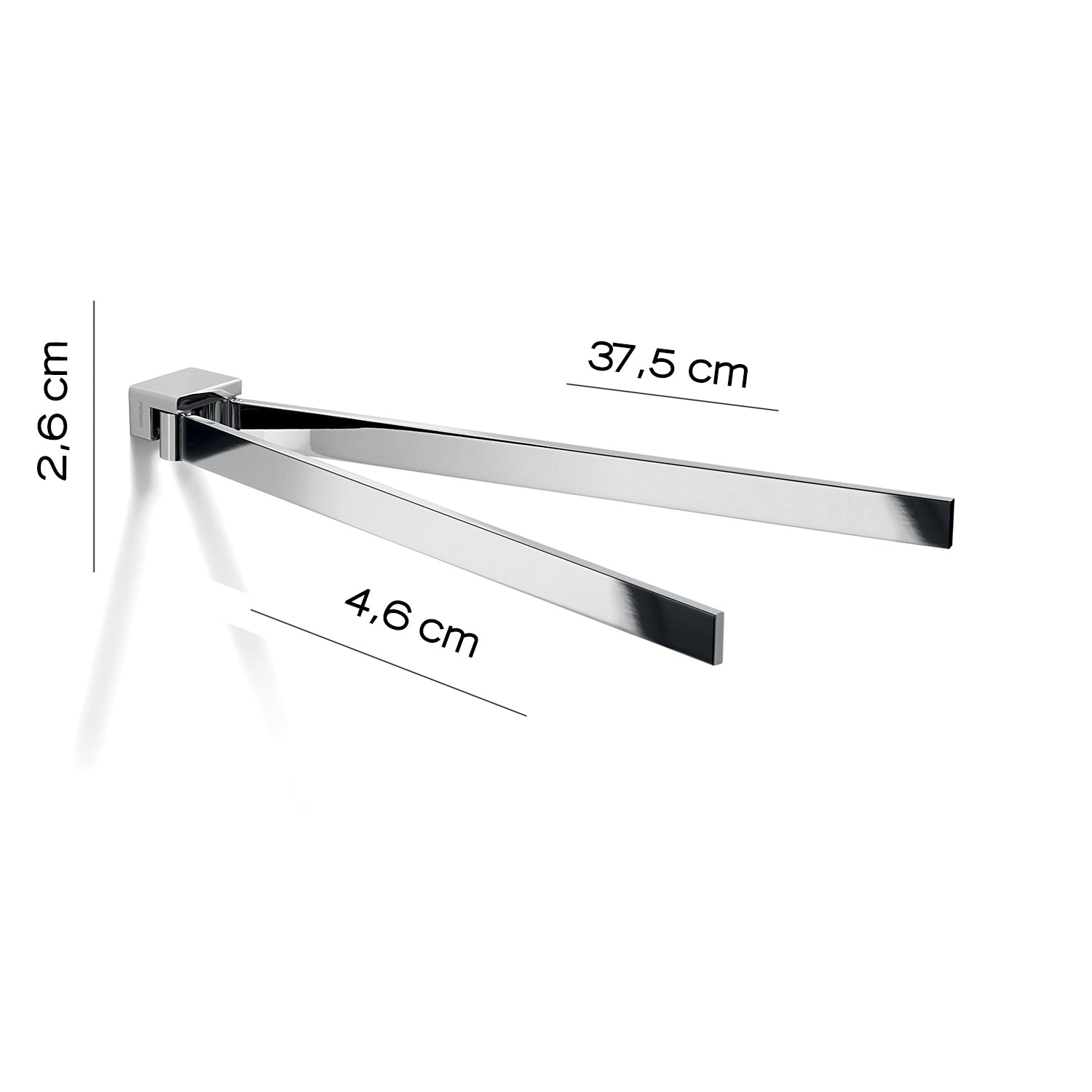 Portasalviette a snodo Gedy serie Lounge - Cromato