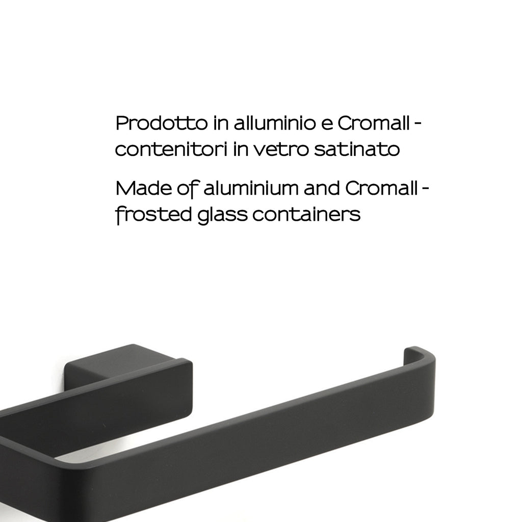 Portasalviette ad anello Gedy serie Lounge - Nero Matt