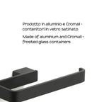 Portasalviette ad anello Gedy serie Lounge - Nero Matt