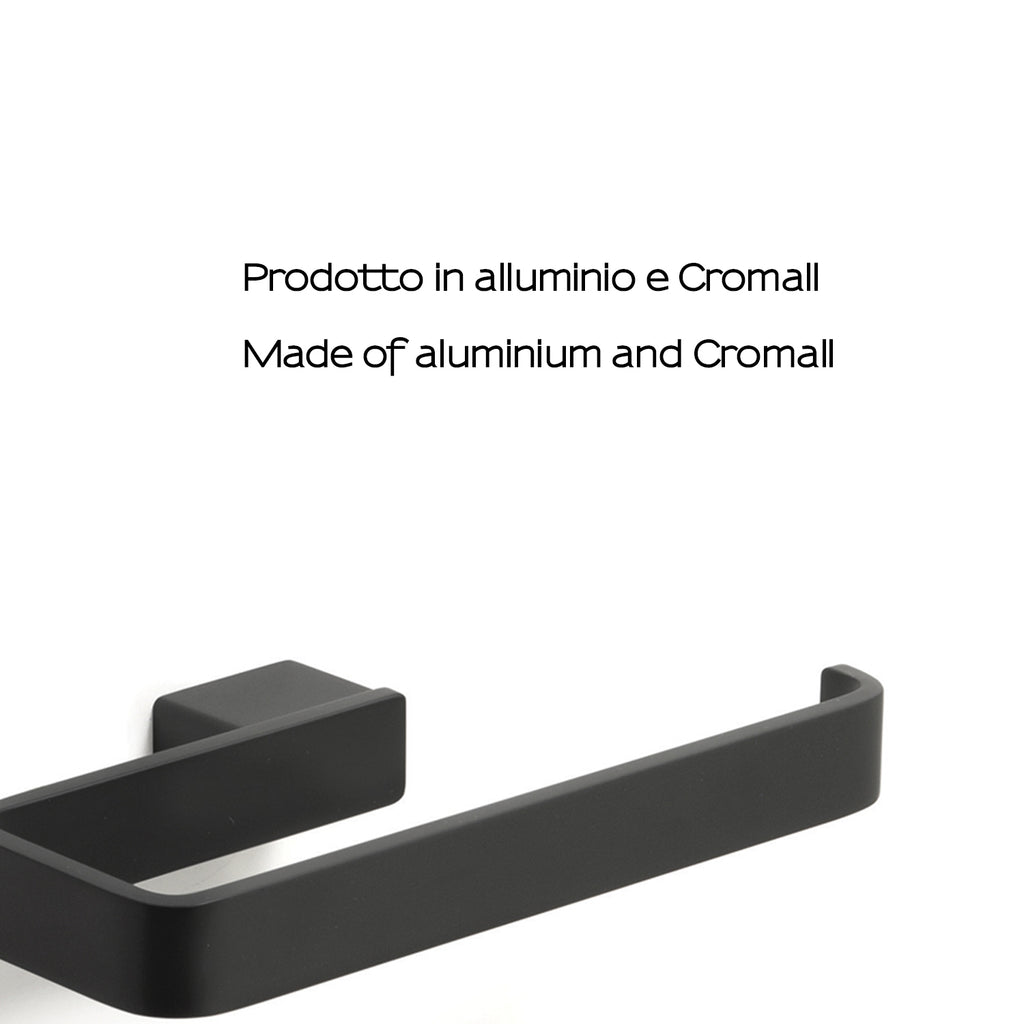 Portasalviette ad anello Gedy serie Lounge - Nero Matt