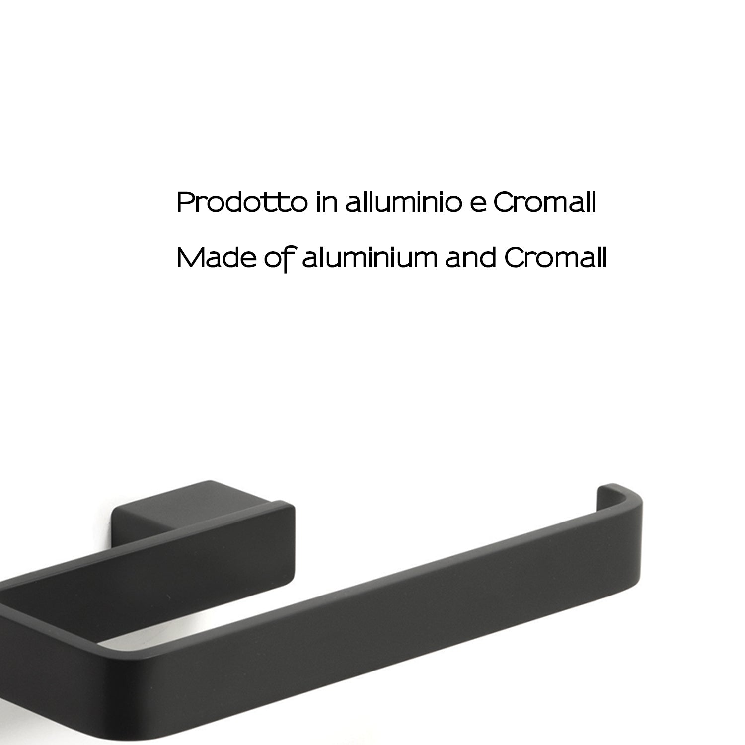 Portasalviette ad anello Gedy serie Lounge - Nero Matt