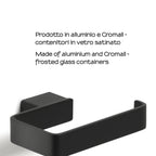 Portarotolo a parete Gedy serie Lounge - Nero Matt