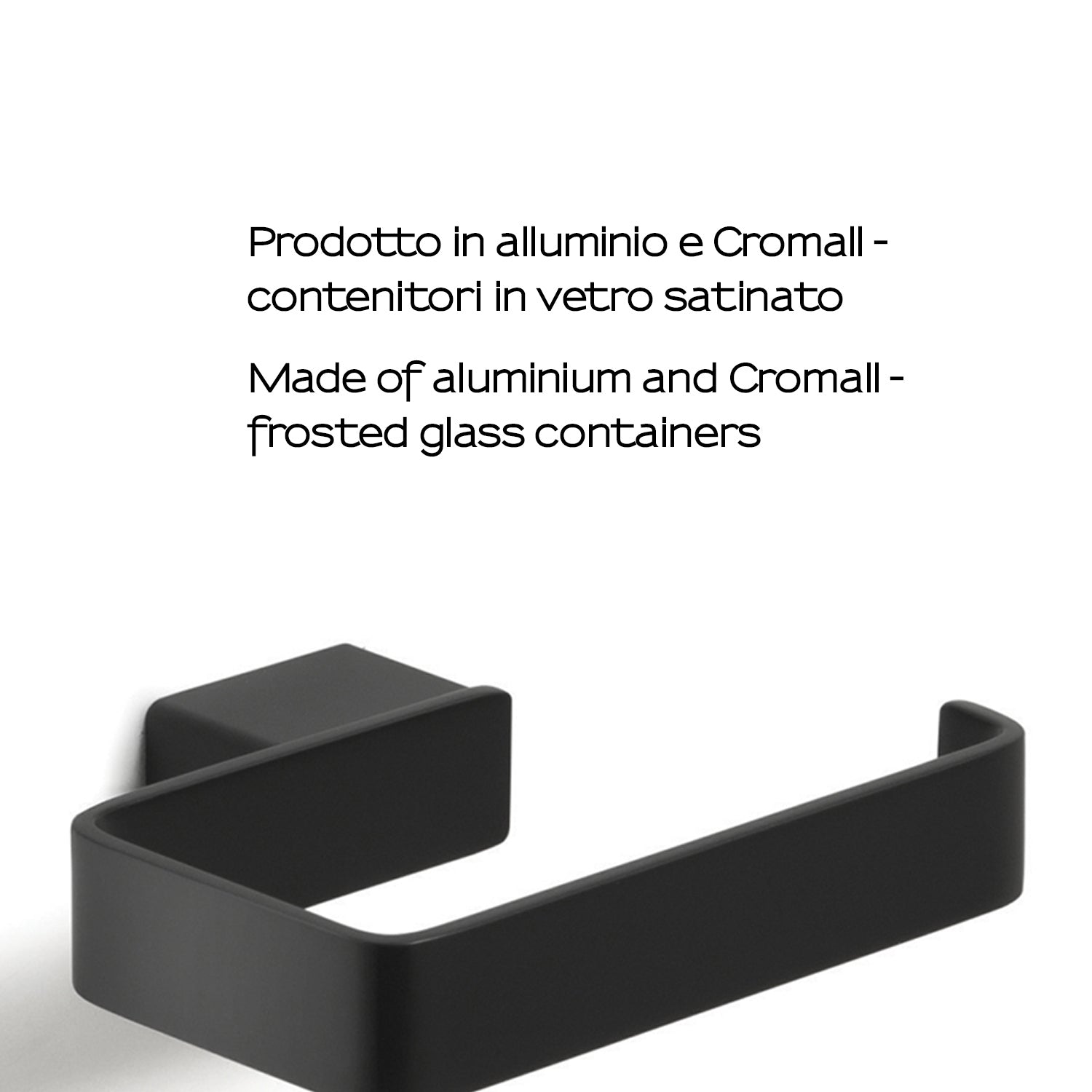 Portarotolo a parete Gedy serie Lounge - Nero Matt